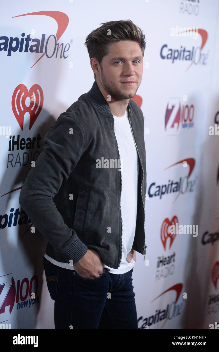 Niall Horan attends the Z100's Jingle Ball 2017 press room on December 8, 2017 in New York City. Stock Photo