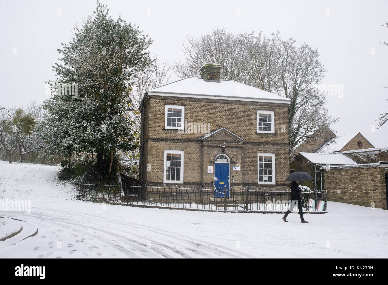 Cambridge, UK 10 December 2017. UK Weather Heavy snow in Cambridge, England, UK. Credit