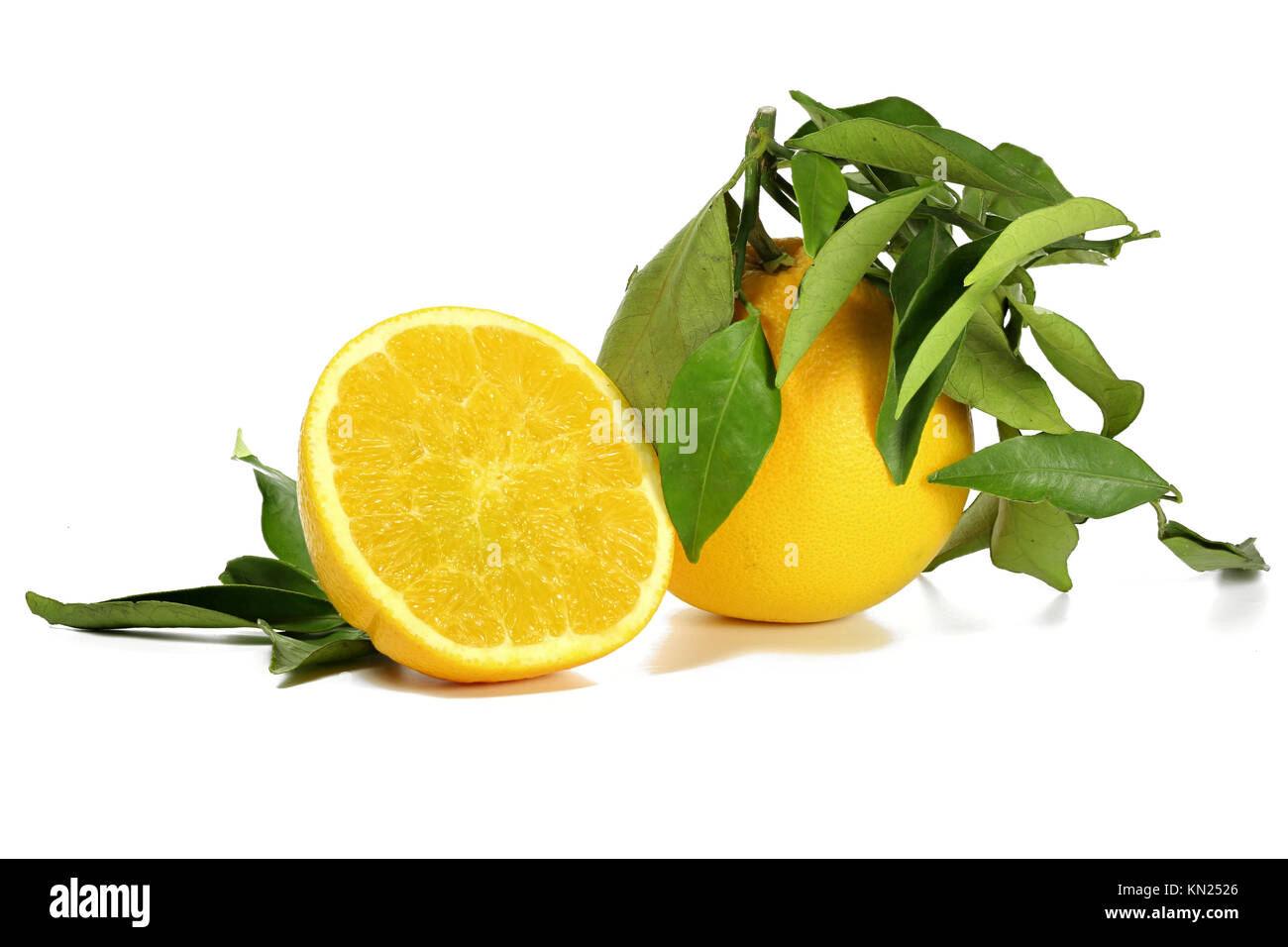 oranges with leaves isolated on white background Stock Photo Alamy