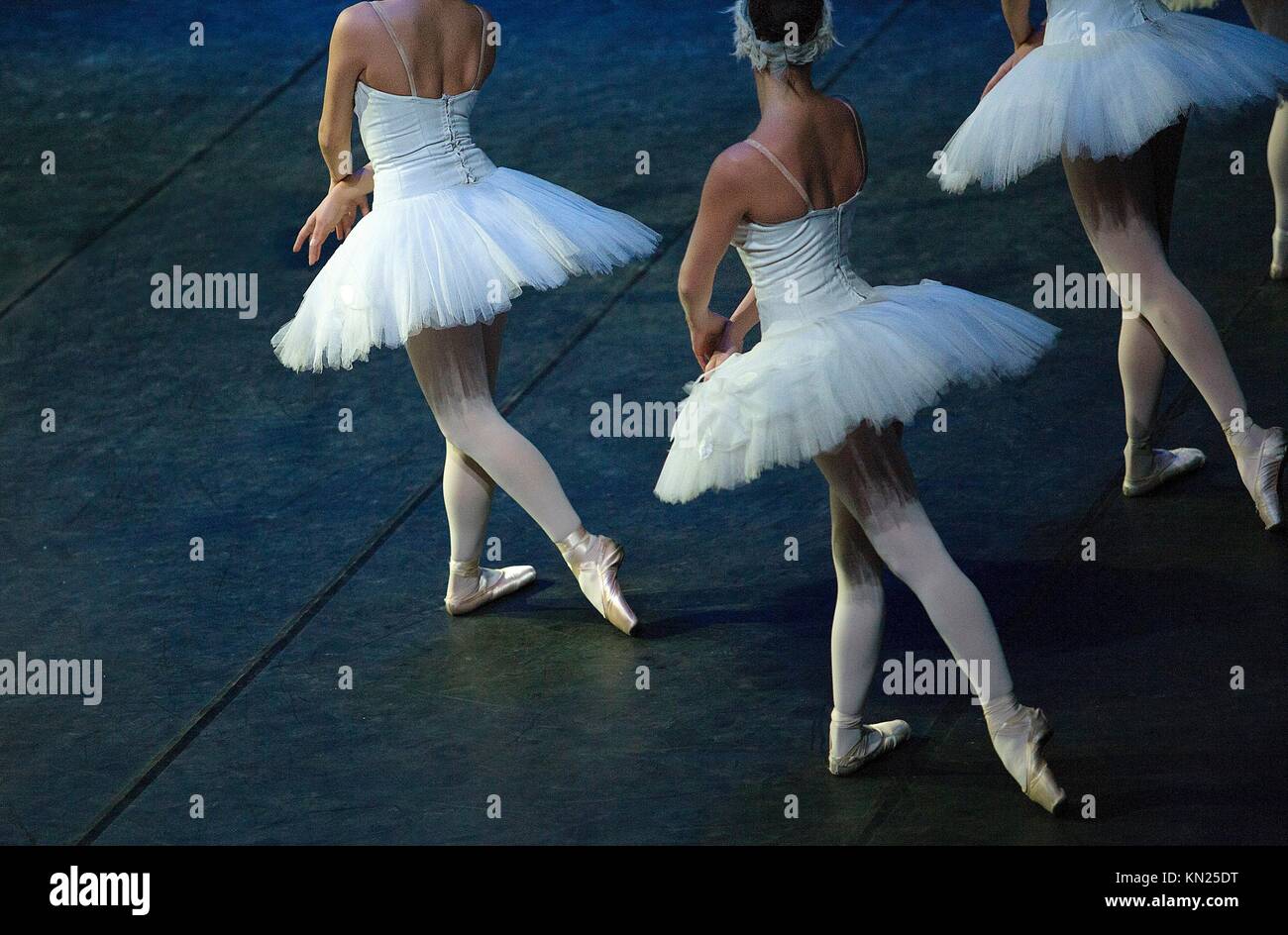 Ballet dancers performing Swan Lake Stock Photo