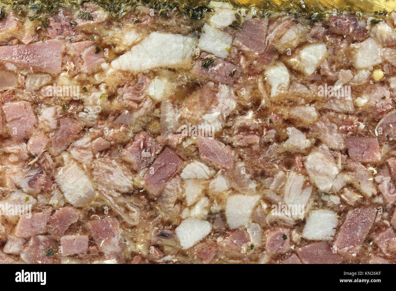 traditional German head cheese for background use Stock Photo Alamy