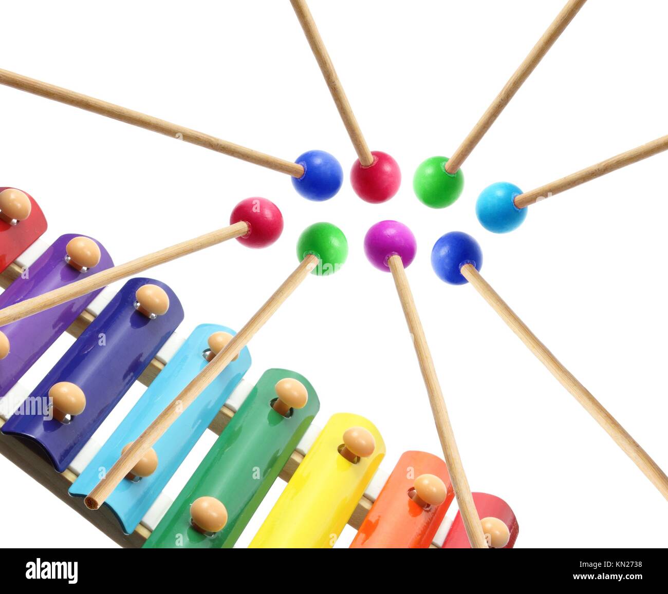 Xylophone with Sticks Stock Photo Alamy