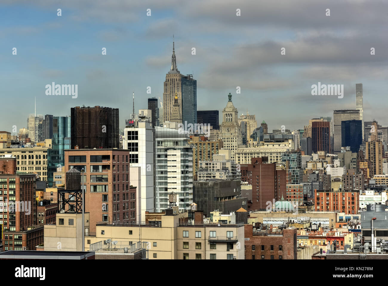 New York City Skyline view across Midtown Manhattan on a sunny day ...
