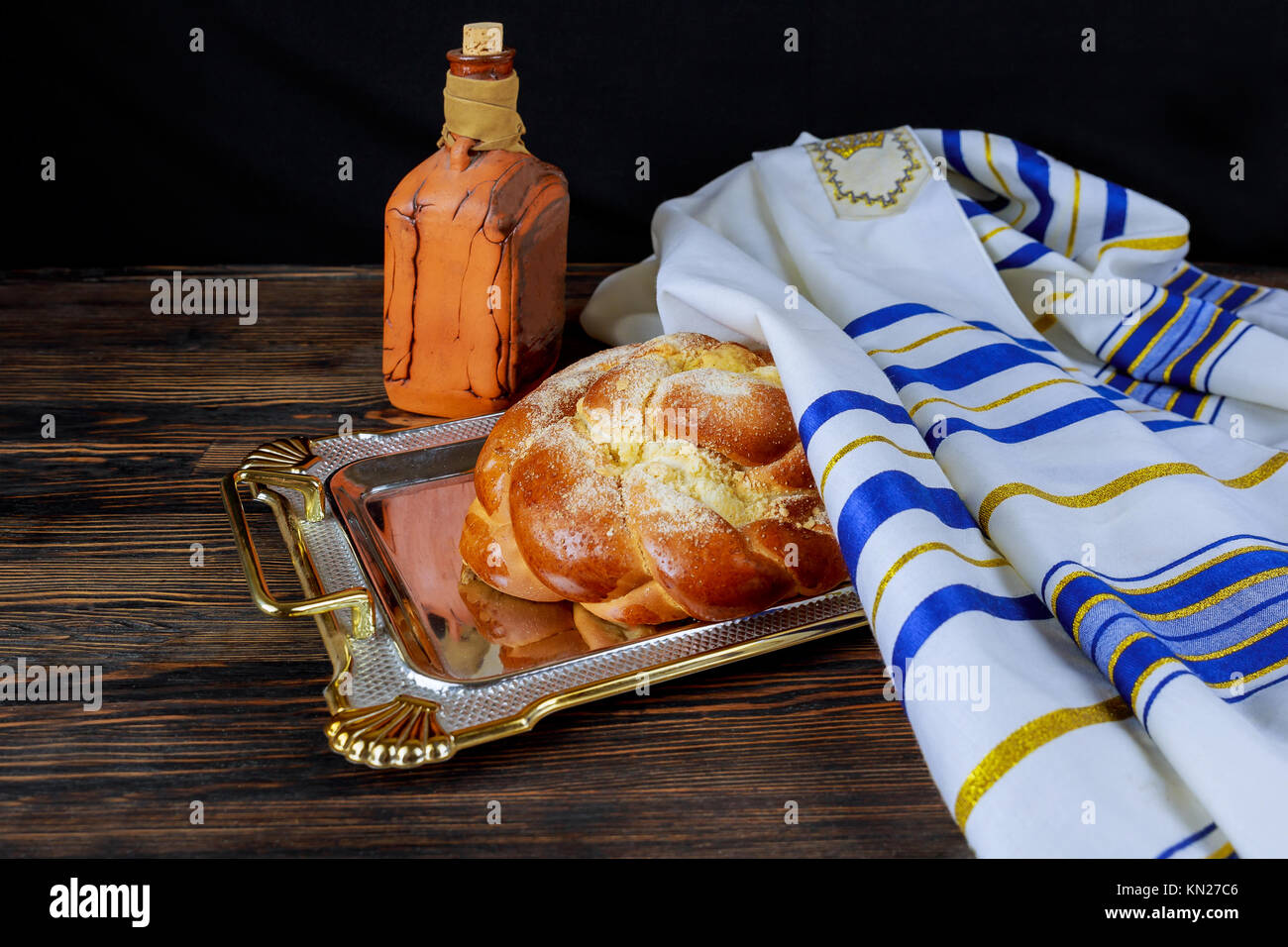 Jewish Kiddush ceremony of Sabbath ritual wine the Saturday