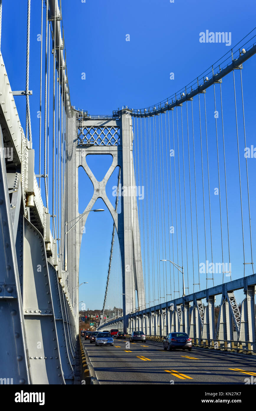 Mid-Hudson Bridge crossing the Hudson River in Poughkeepsie, New York Stock Photo