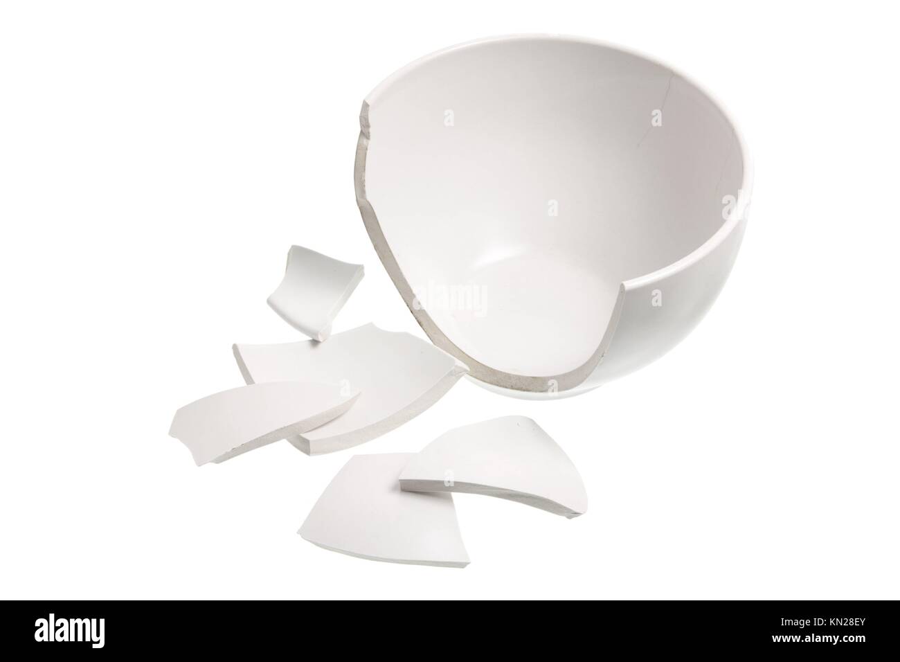 Broken Bowl on White Background Stock Photo Alamy