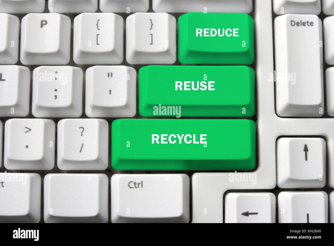 Computer Keyboard with Recycle Concept Stock Photo Alamy