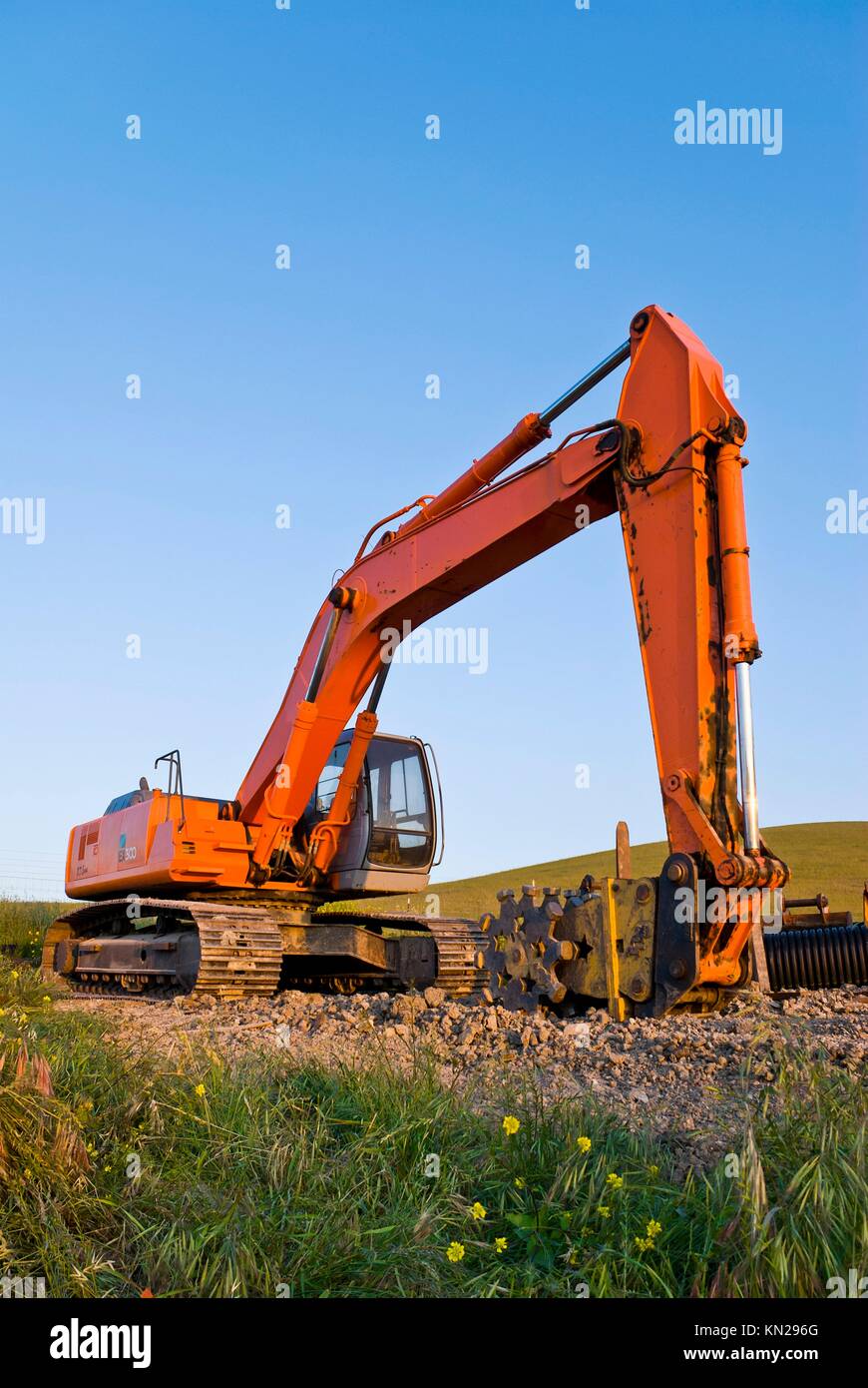 Orange construction equipment hires stock photography and images Alamy