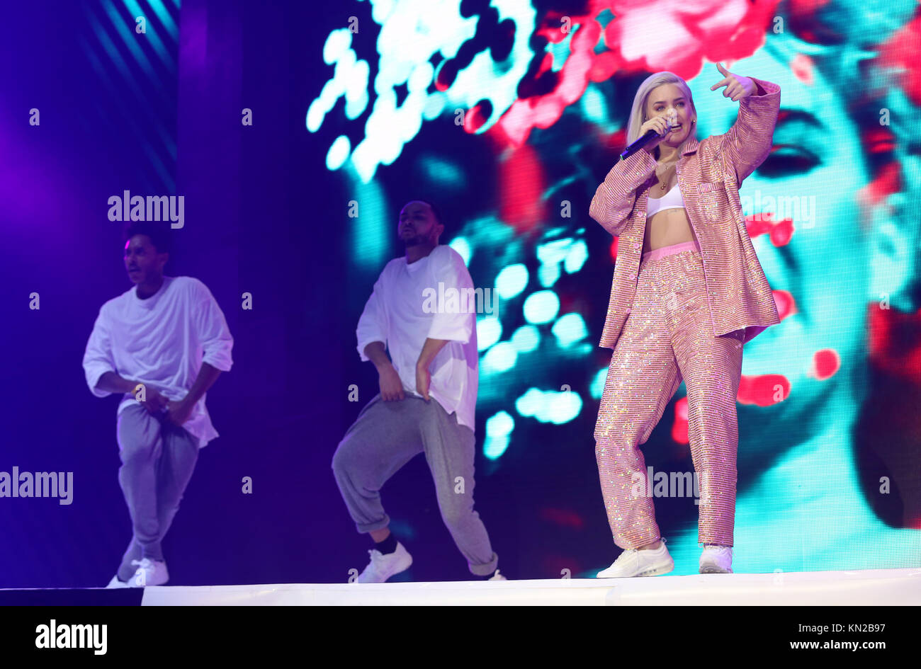 Anne-Marie performs on stage during day one of Capital's Jingle Bell ...