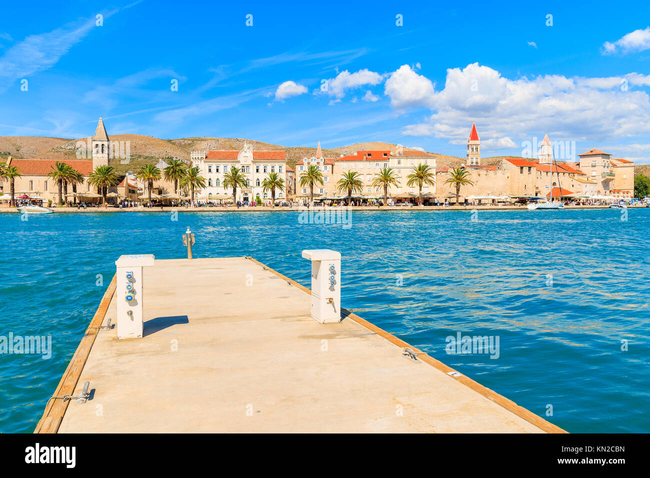 Pier in Trogir port, Dalmatia, Croatia Stock Photo