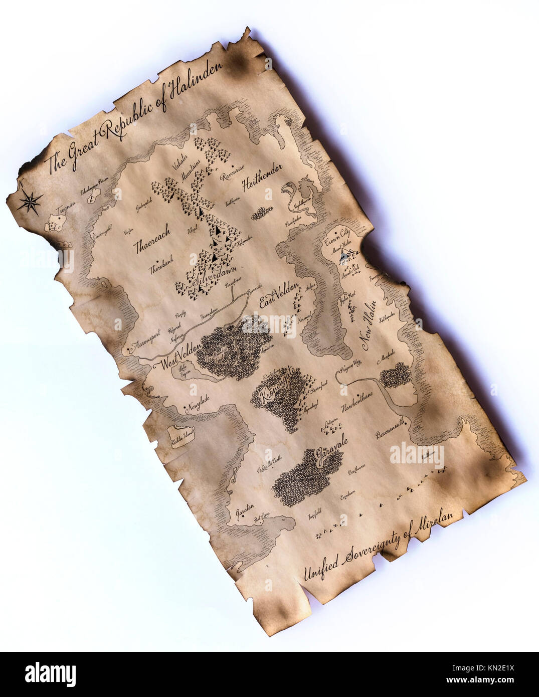 Fantasy roll playing game map Stock Photo