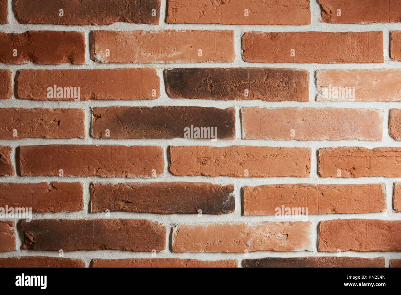 New brick wall background. Clean surface of brick wall Stock Photo