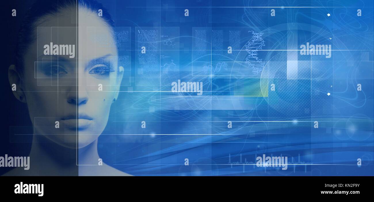 Biotechnology and genetic engineering abstract backgrounds Stock Photo