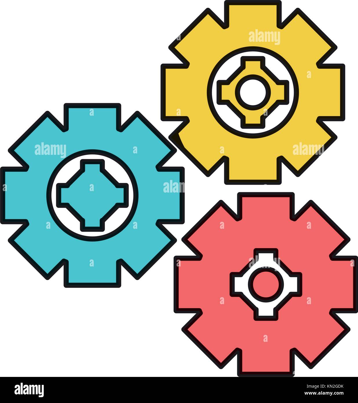 gear wheels icon Stock Vector Image & Art - Alamy