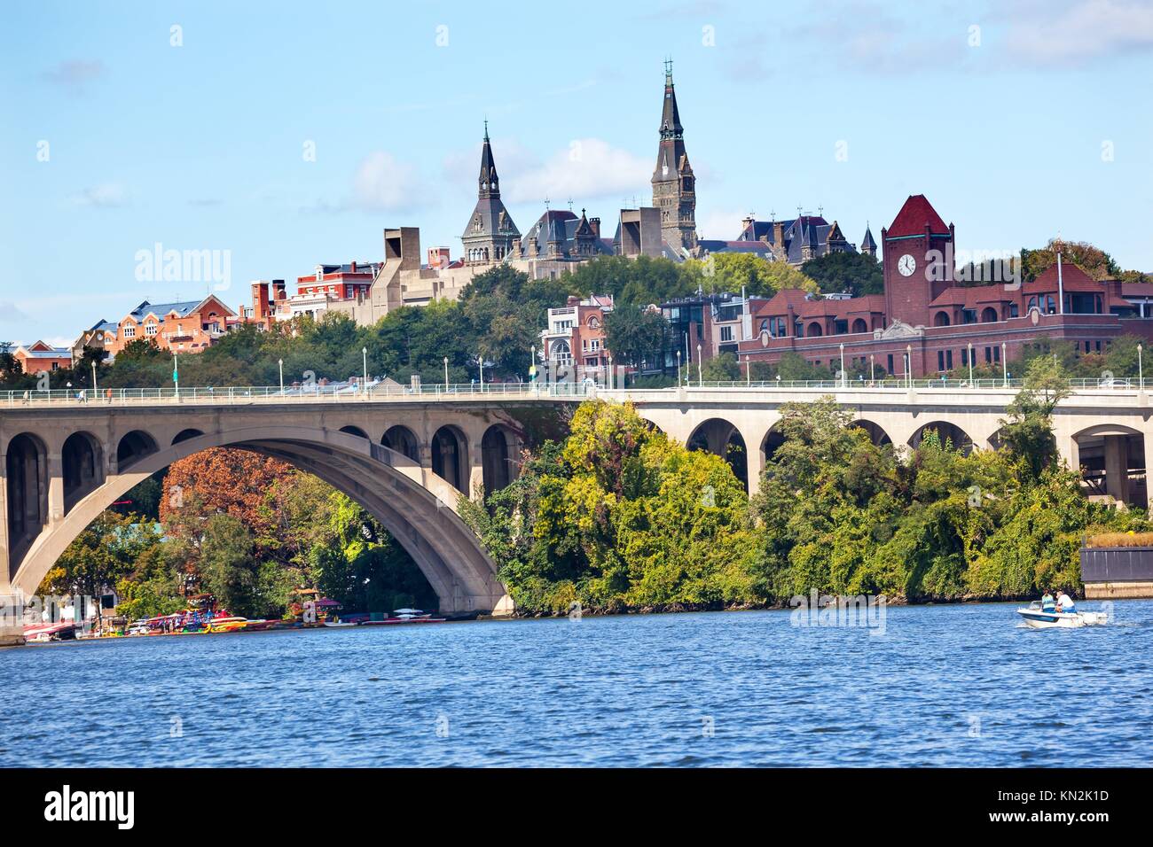 Key Bridge Potomac River University Washington DC from