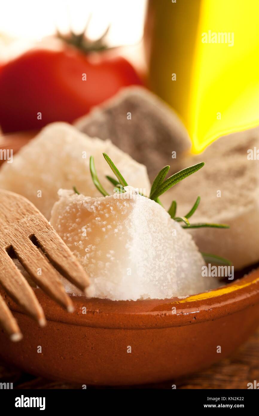 salt cod casserole Basque Country Stock Photo Alamy