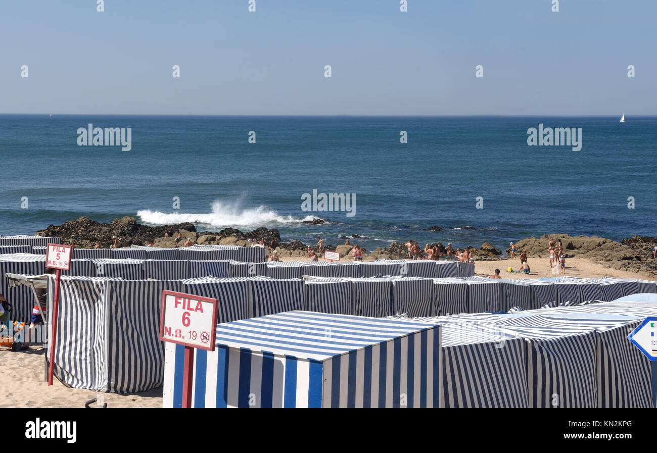 Beach of Vila do Conde in Douro Region, Northern Portugal Stock Photo