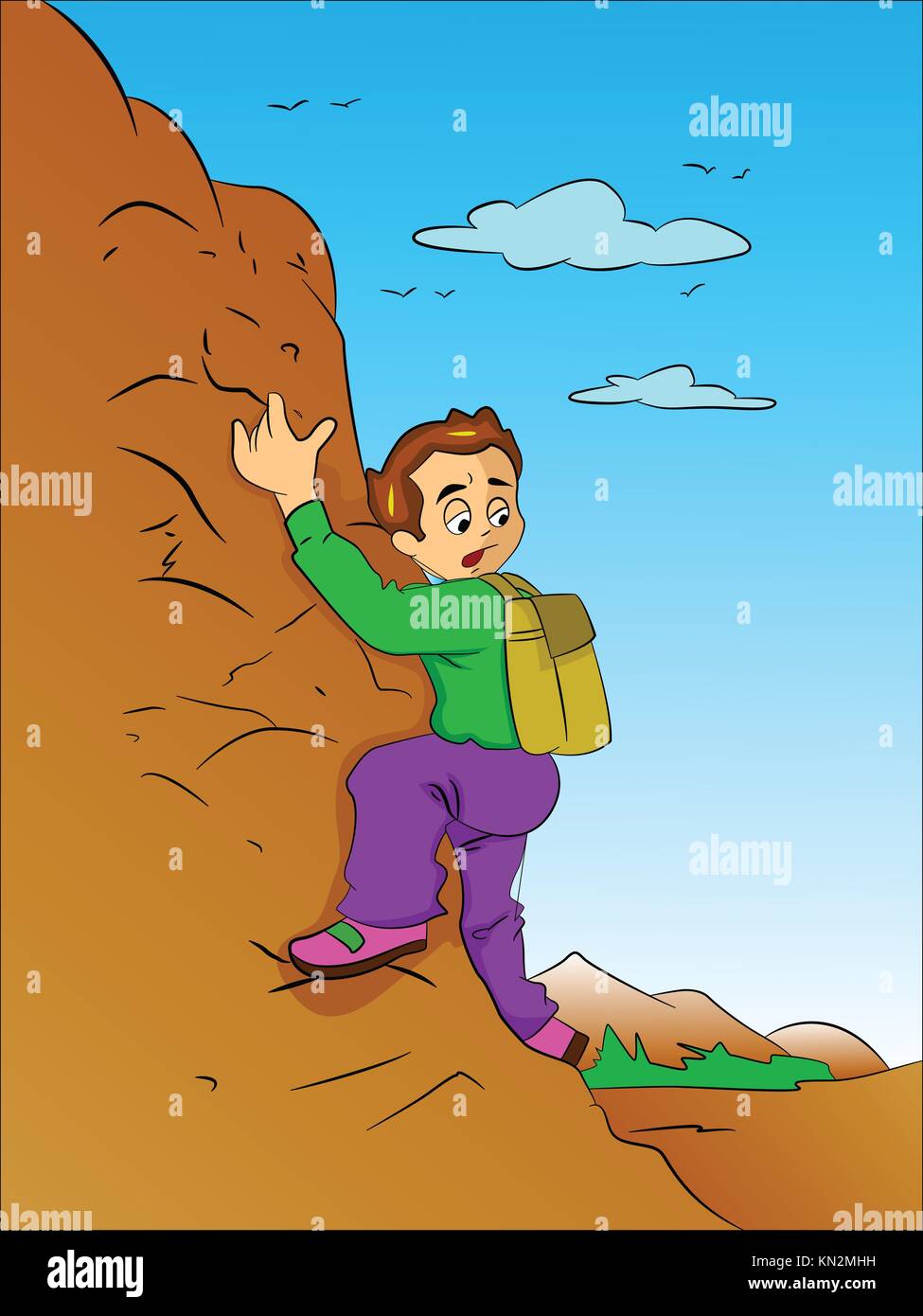 Drawing climbing mountain hi-res stock photography and images - Alamy