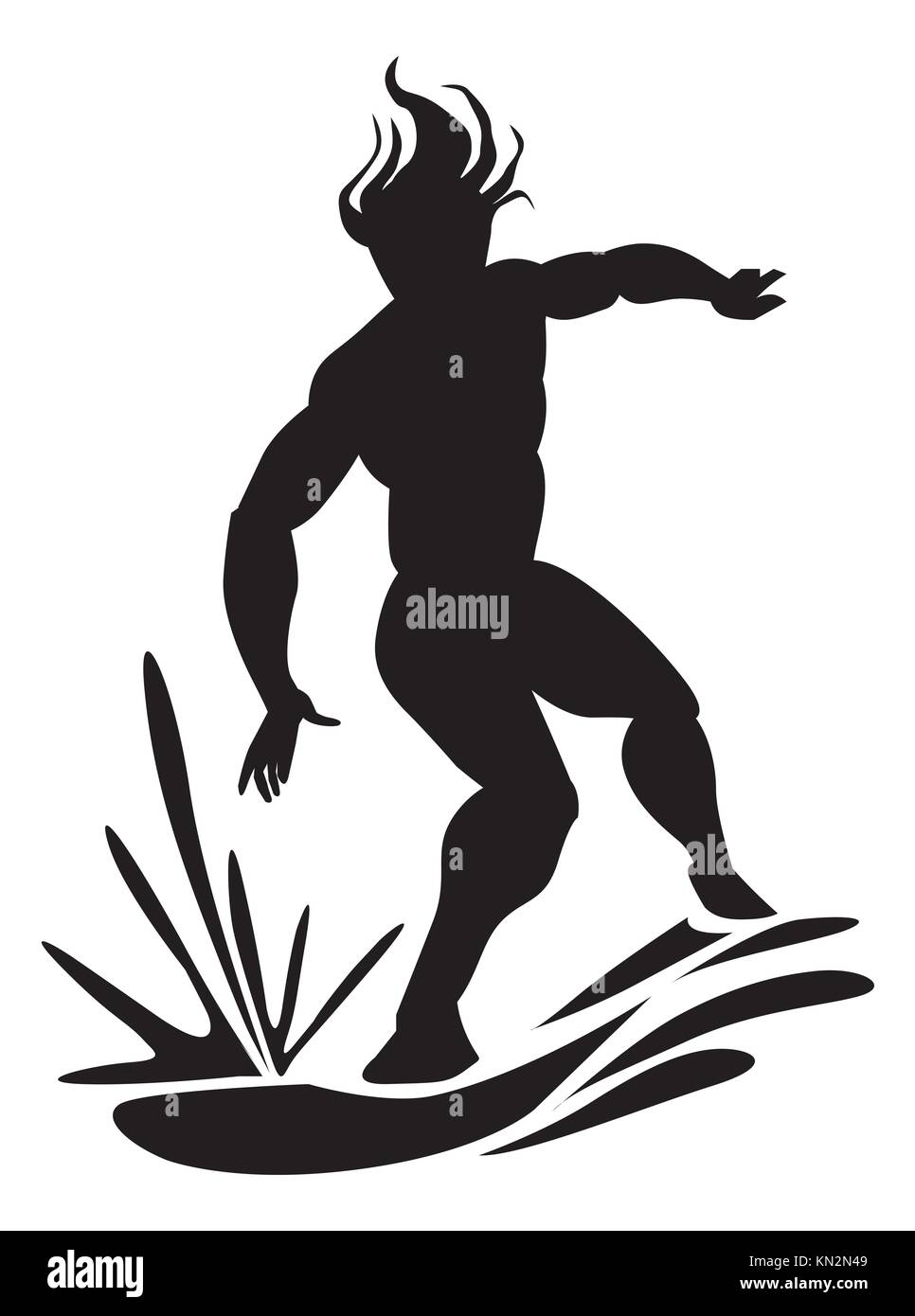 Surfing vector Cut Out Stock Images & Pictures - Alamy