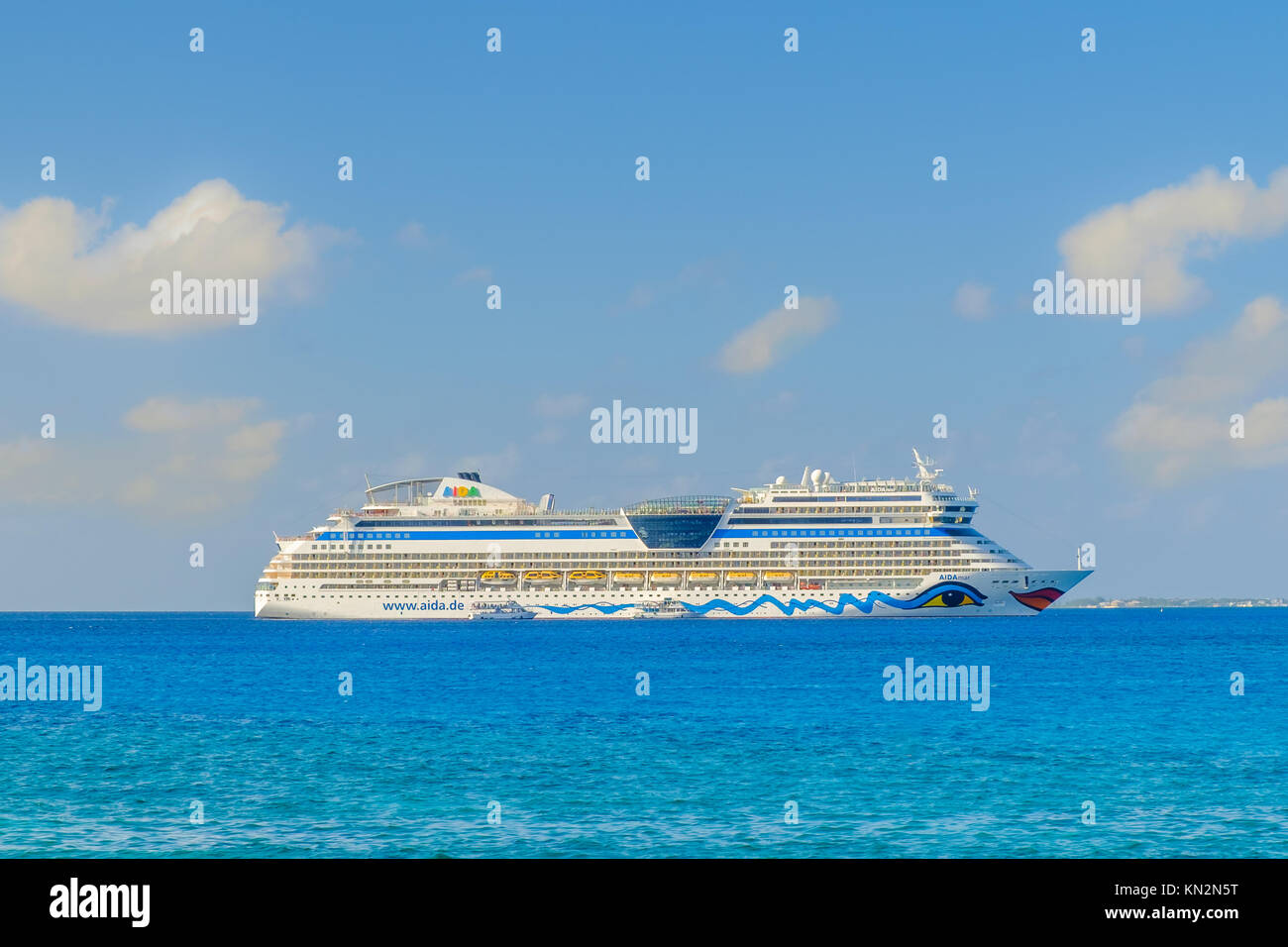 Aida Cruise Ship The Aidamar On The Caribbean Sea By The Port Of George Town Grand Cayman Cayman Islands In January 2017 Stock Photo Alamy