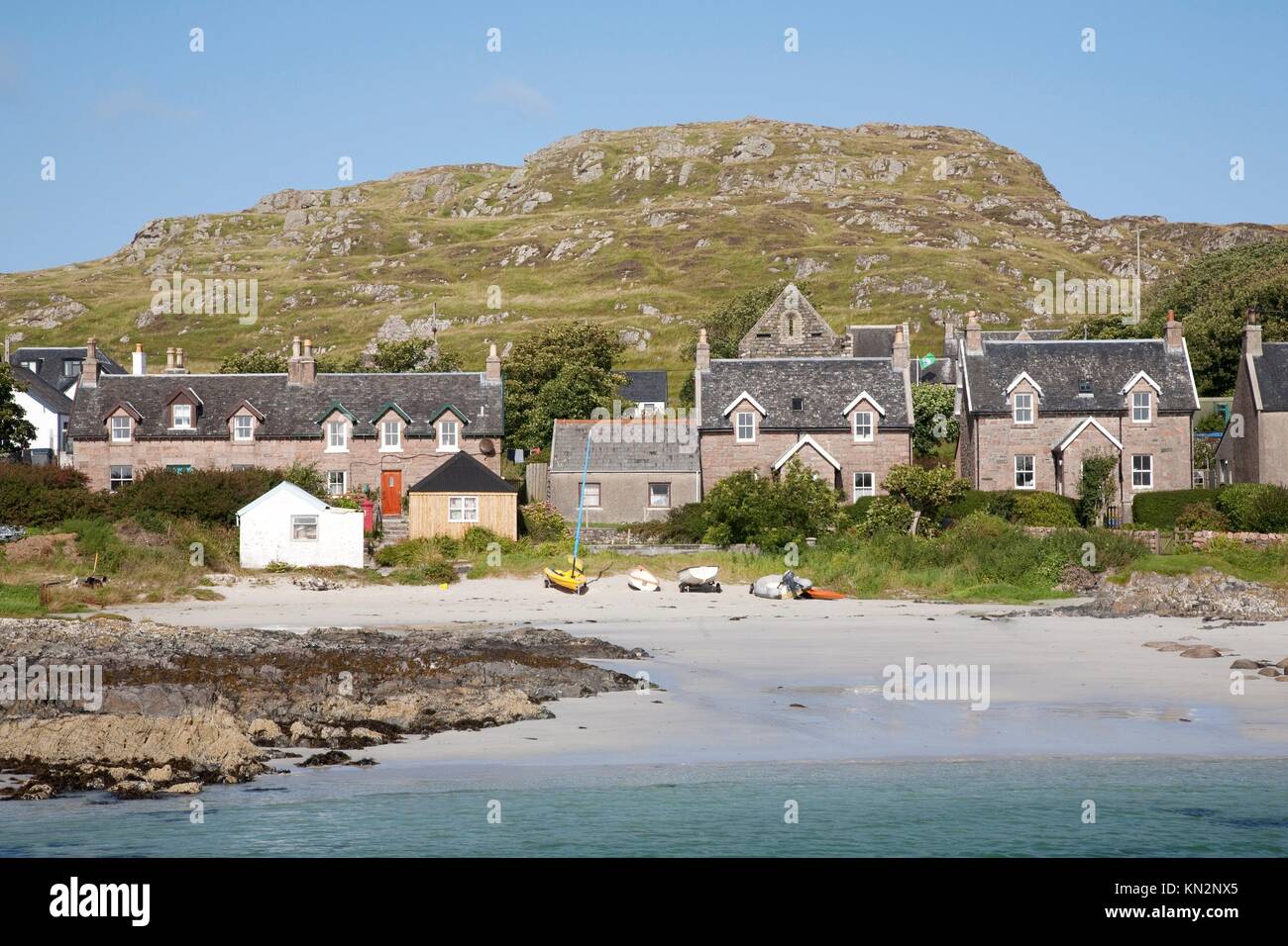 Cottages on the Isle of Iona, Scotland Stock Photo Alamy