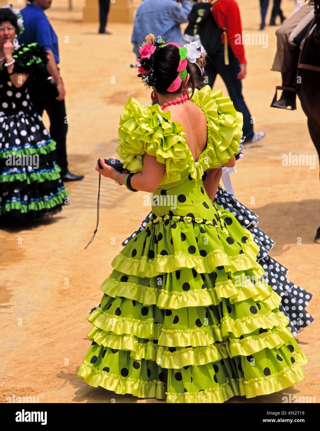 Jerez de la Frontera gypsy children on a terrain next the feria del caballo  Stock Photo - Alamy