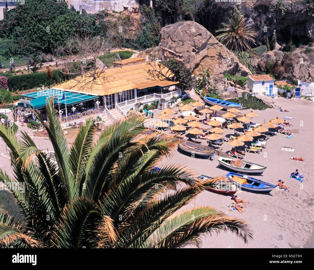 Calahonda Beach near Balcon de Europa, Calle Puerta del Mar, Nerja, Málaga  Province, Costa Del Sol, kosta ðel sol, Spain Stock Photo - Alamy