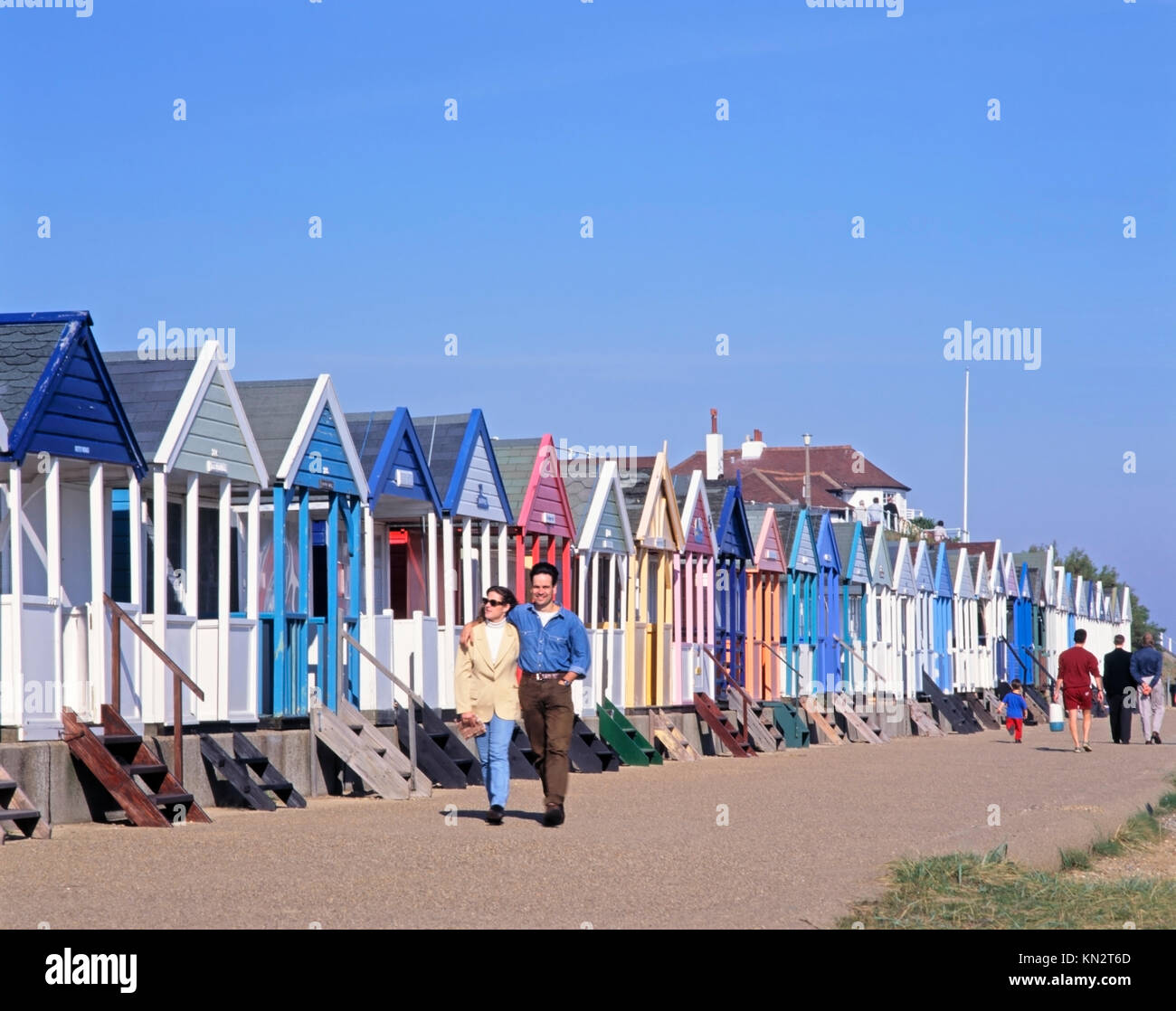 Beach Huts along Southwold's seafront, Southwold Promenade Beach Huts