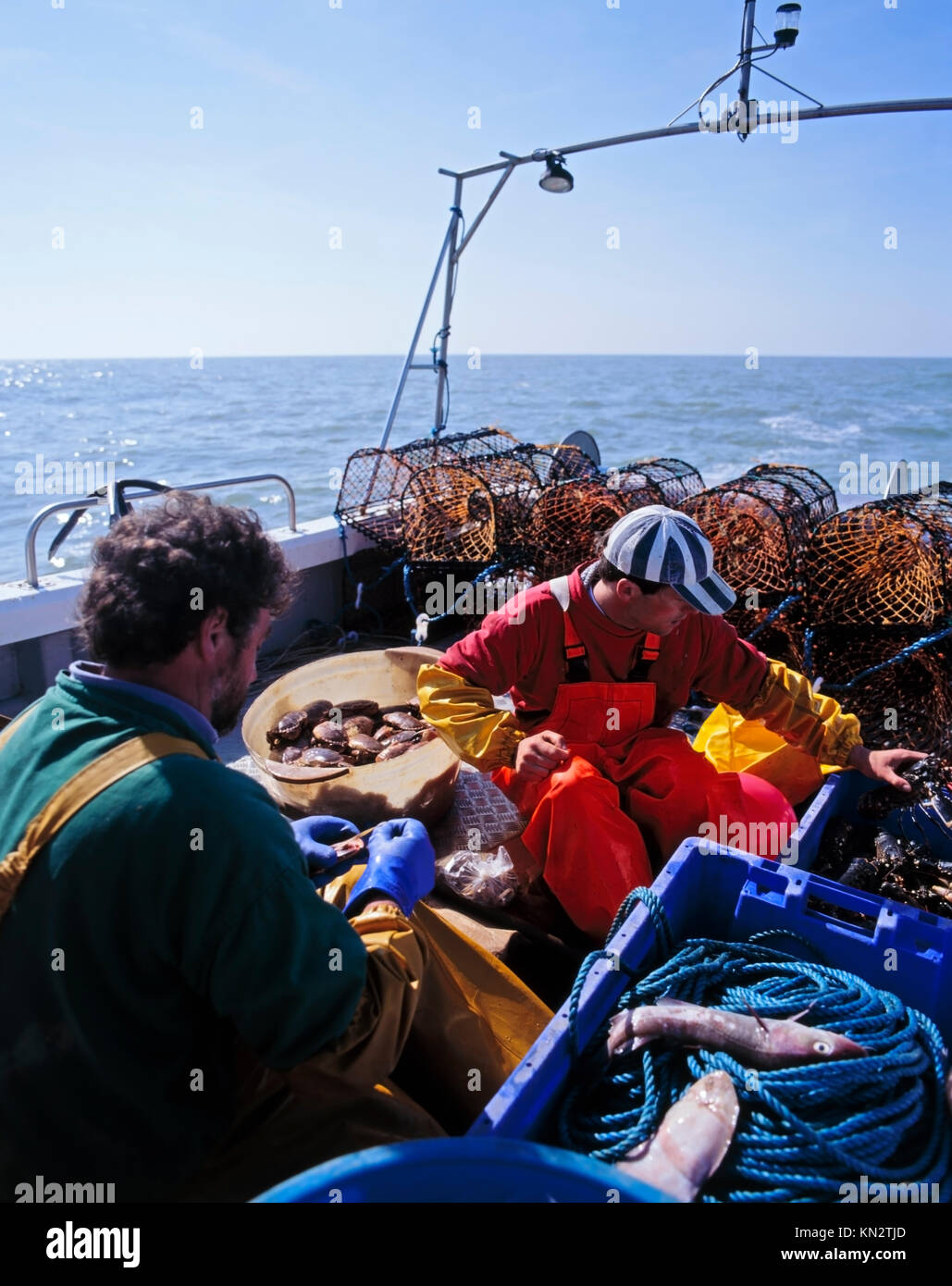 Lobster fishing boat, crab fishing boat fishing for both lobster and