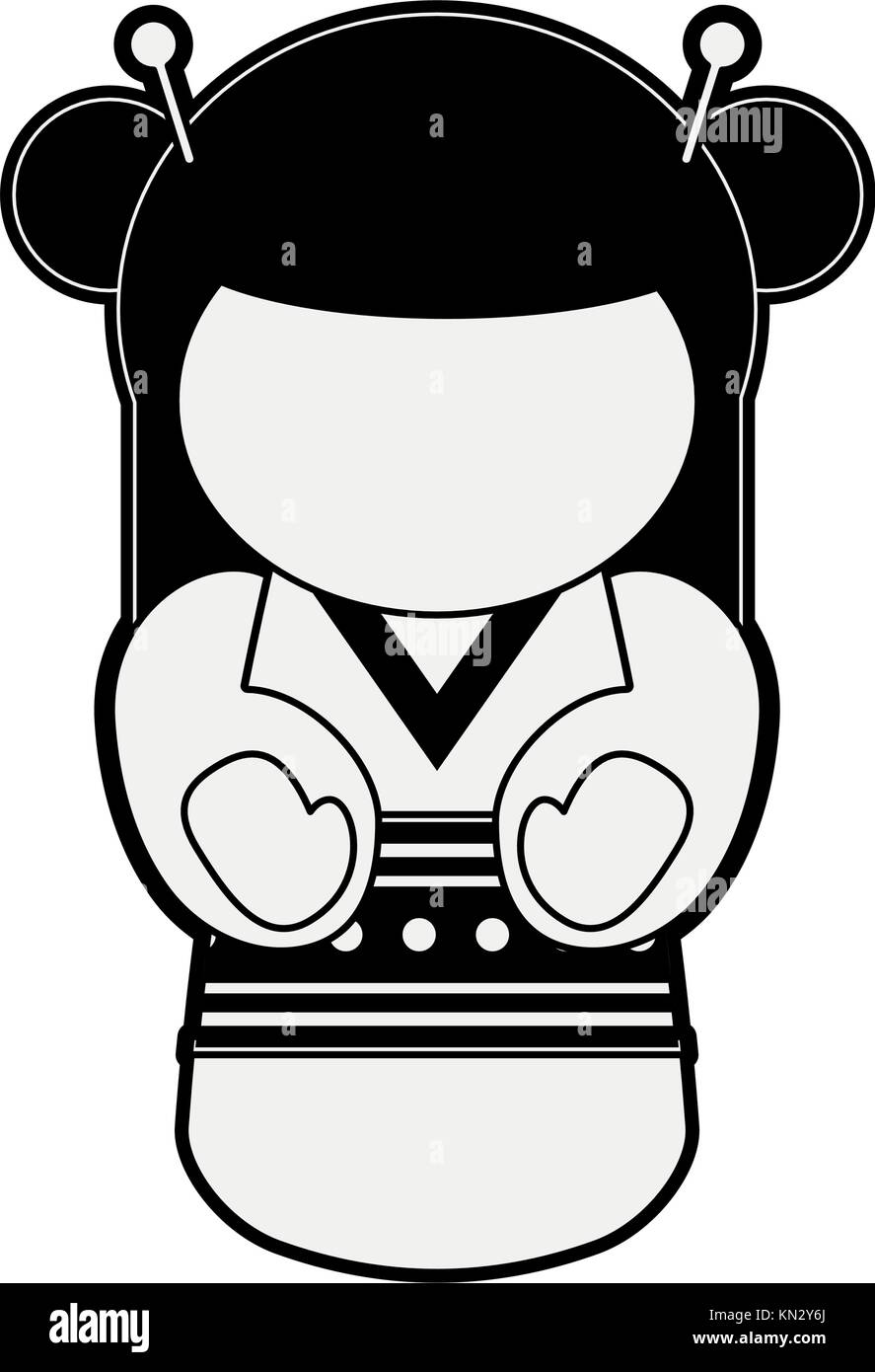 Geisha cartoon avatar Stock Vector Image & Art - Alamy