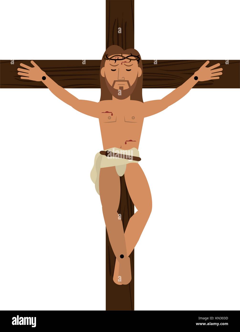 crucified Jesus cartoon Stock Vector Image & Art - Alamy