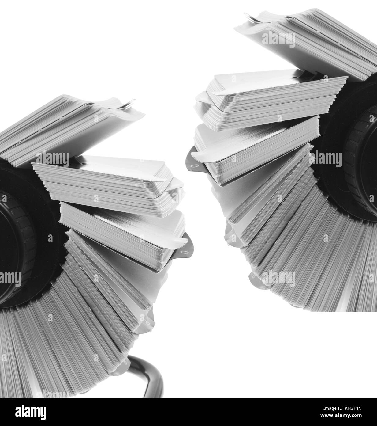 Close Up of Rotary Card Index Stock Photo Alamy