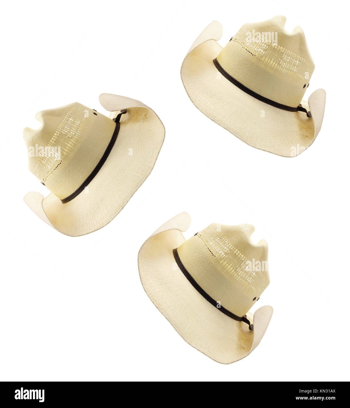 Panama Hats on White Background Stock Photo - Alamy