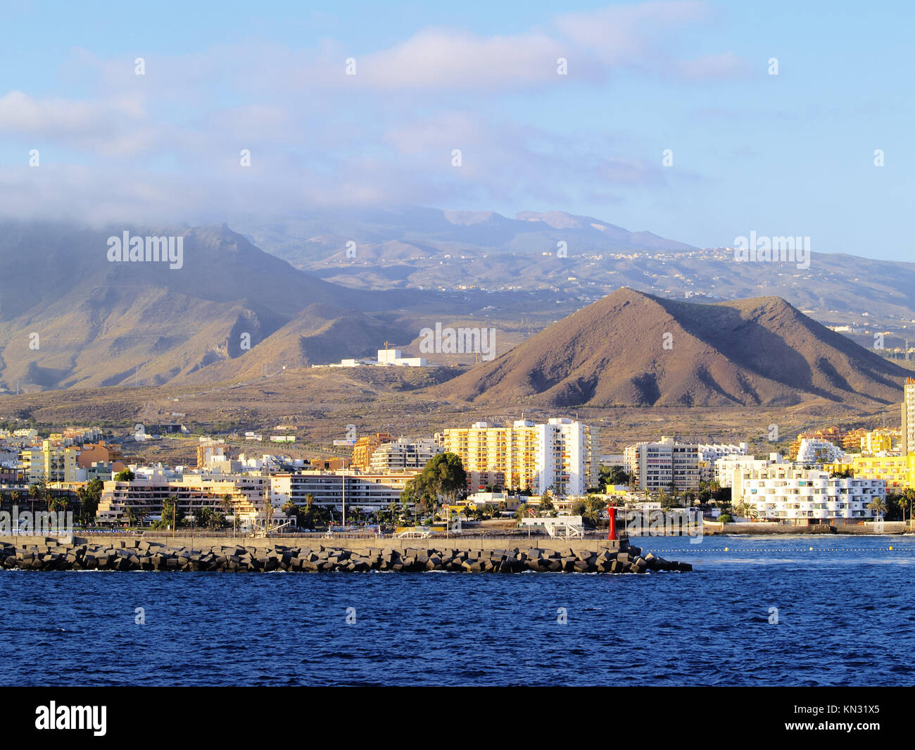 Tenerife, view from ferry going to Hierro, Canary Islands, Spain Stock