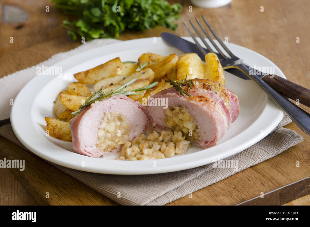 Cooked pork leg plate hi-res stock photography and images - Alamy