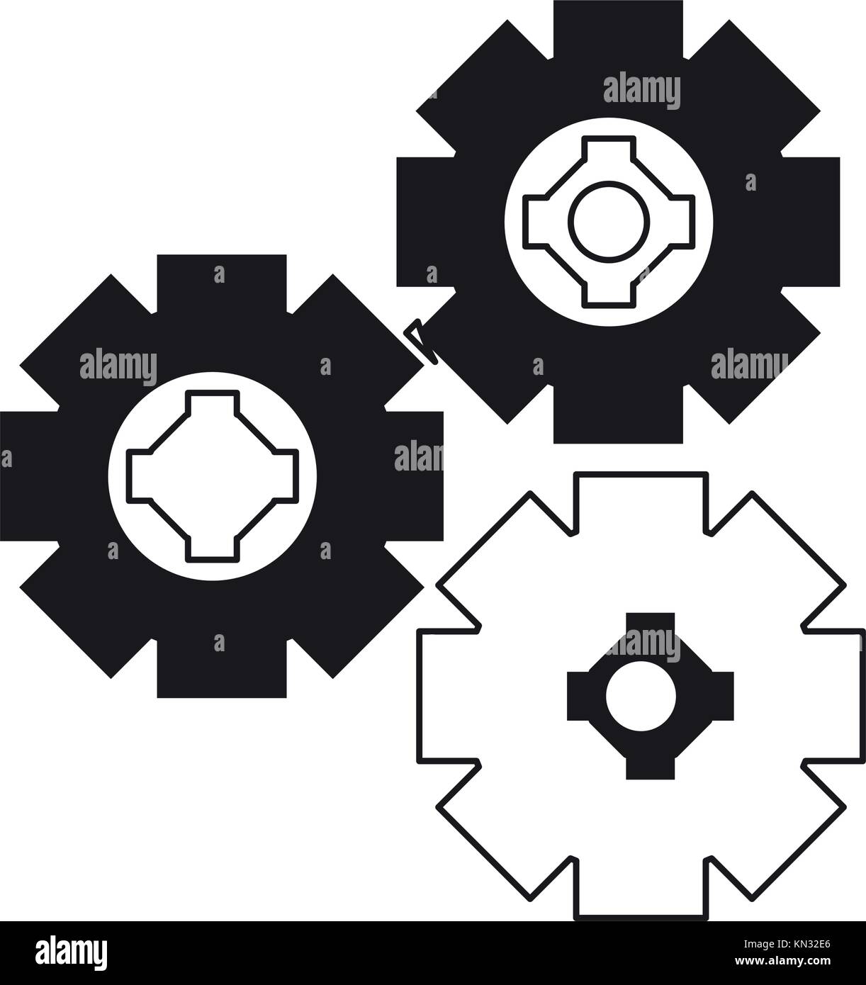 gear wheels icon Stock Vector Image & Art - Alamy