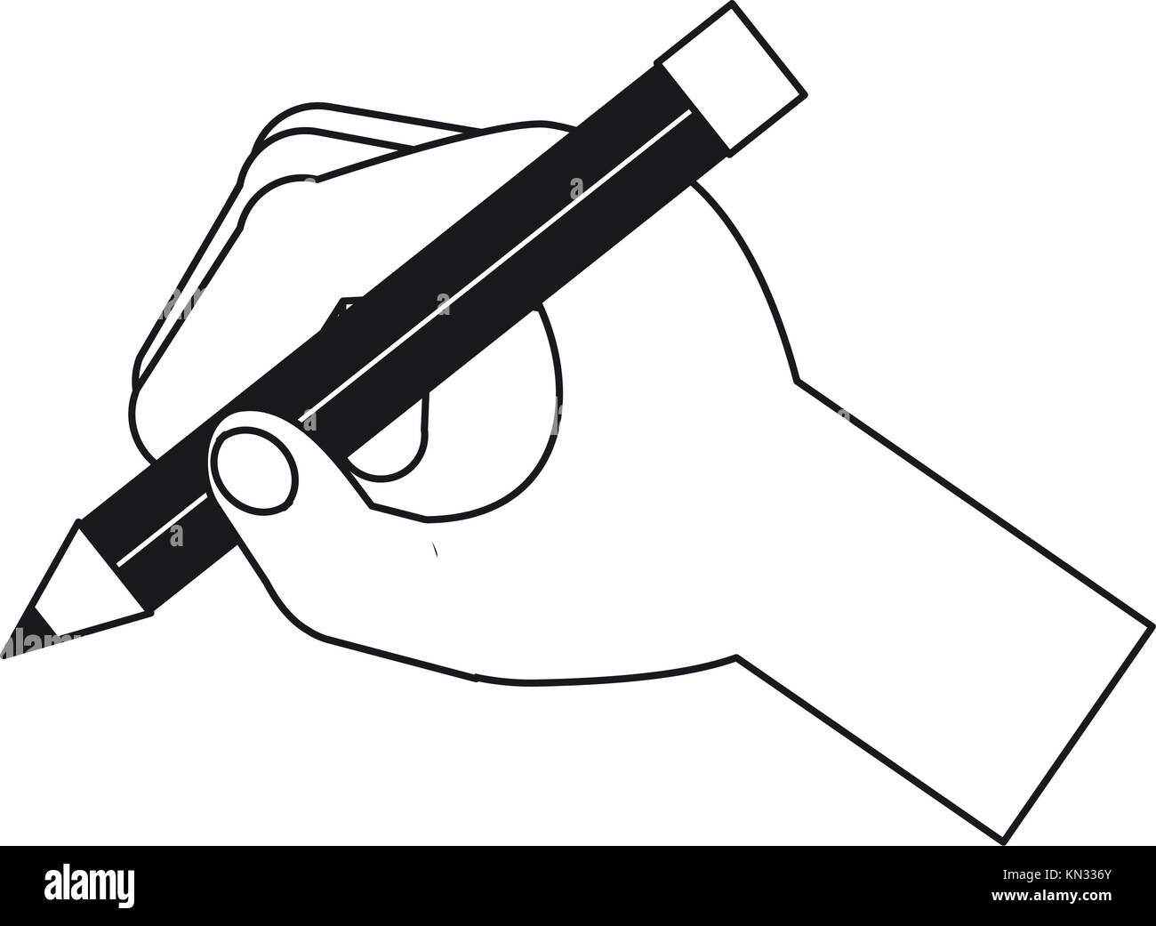 hand holding a pencil icon Stock Vector Image & Art - Alamy
