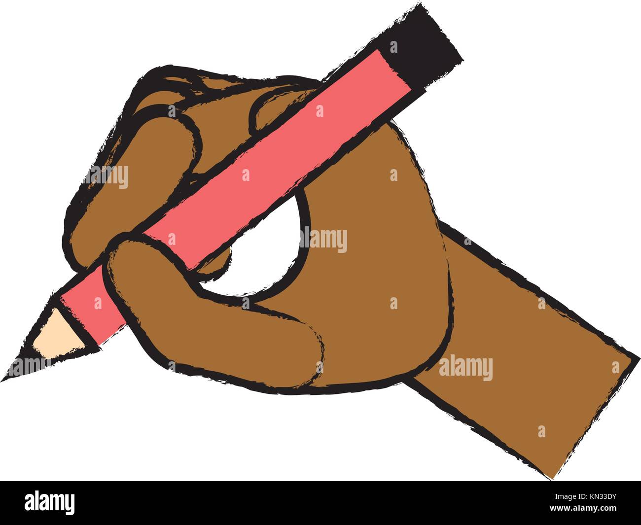 hand holding a pencil icon Stock Vector Image & Art - Alamy