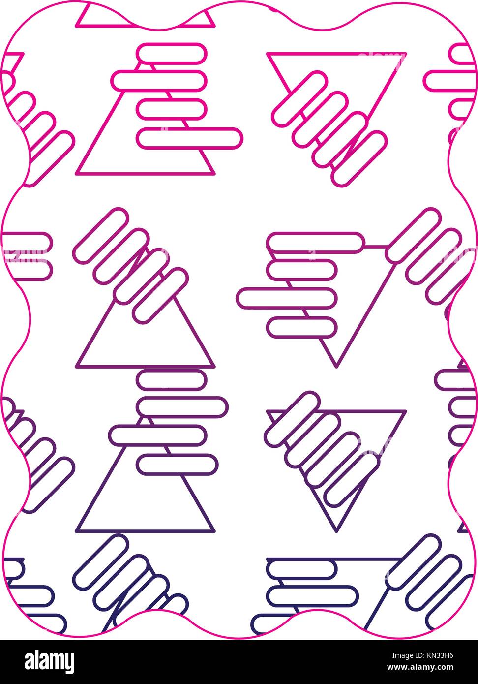 color line rectangle with abstract graphic design background vector ...
