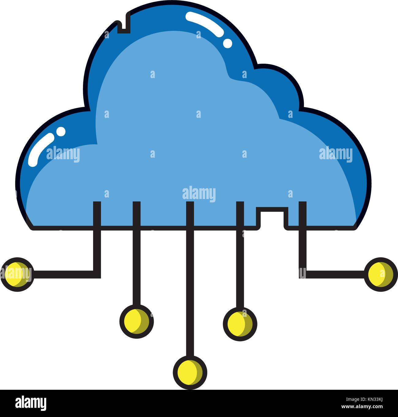 data cloud network connection server vector illustration Stock Vector ...