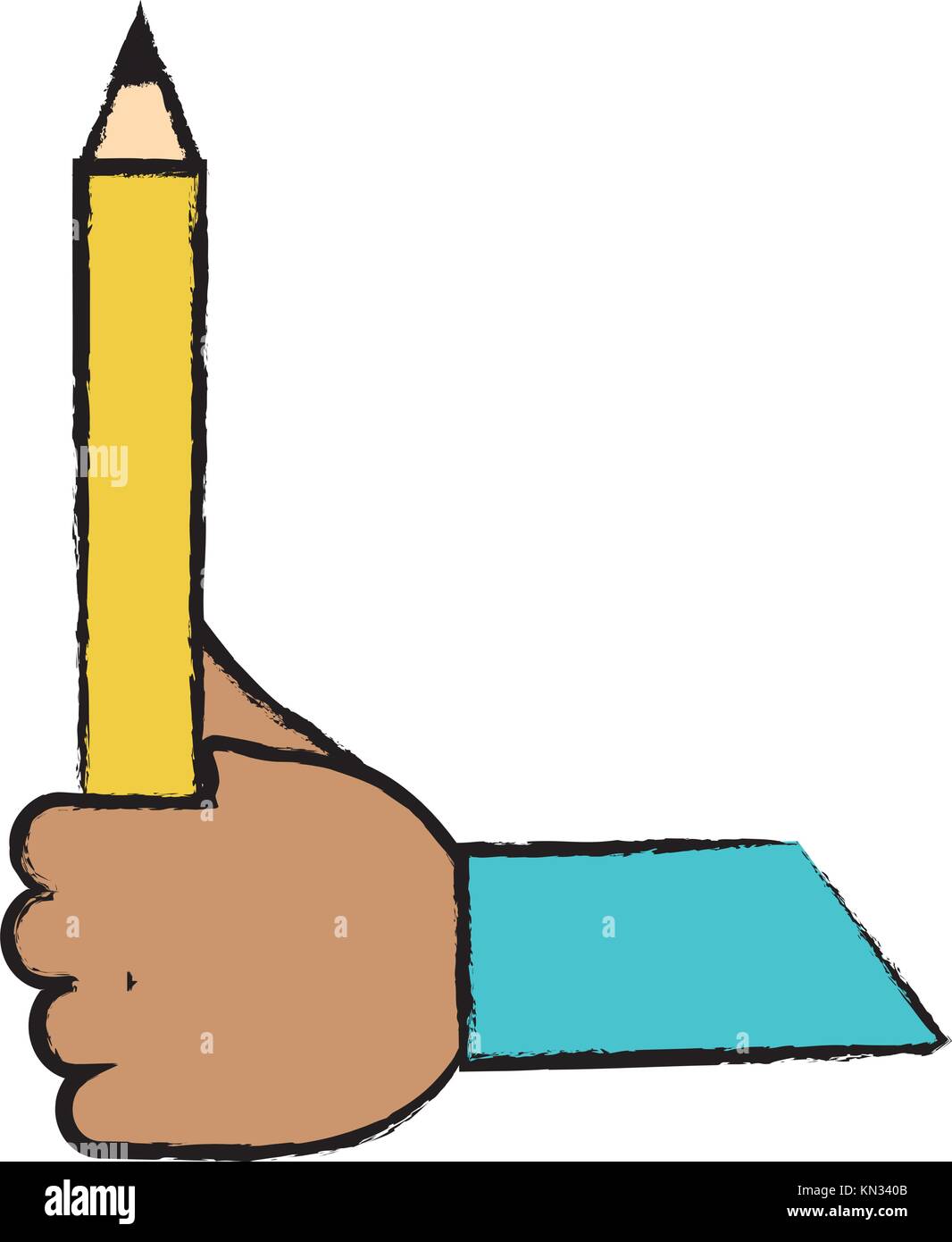 hand holding a pencil icon Stock Vector Image & Art - Alamy
