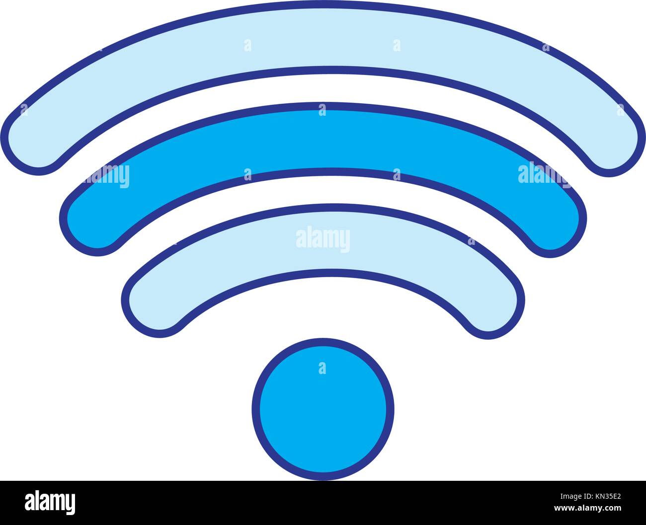 full color wifi symbol of digital internet connection Stock Vector