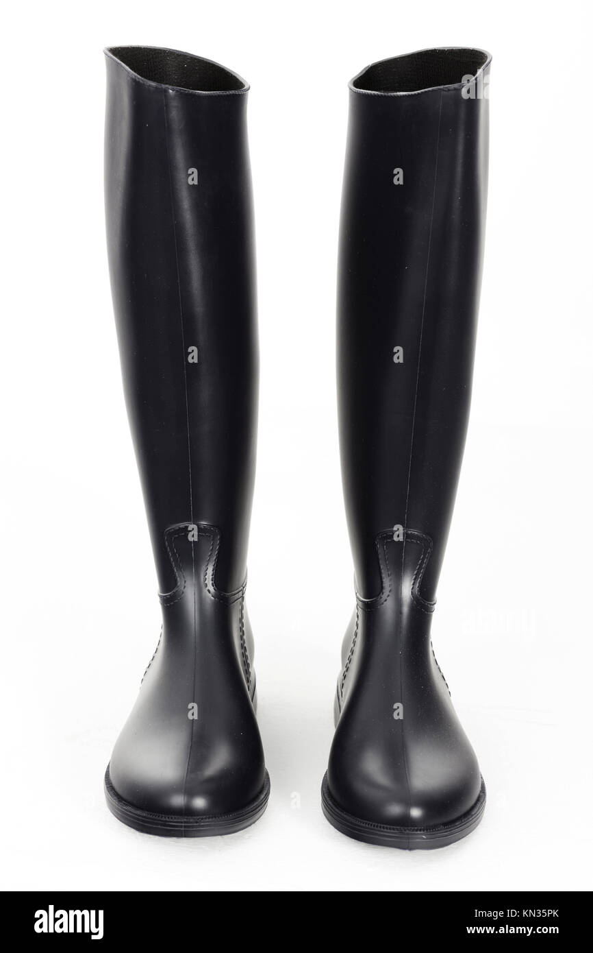 black rubber boots Stock Photo - Alamy
