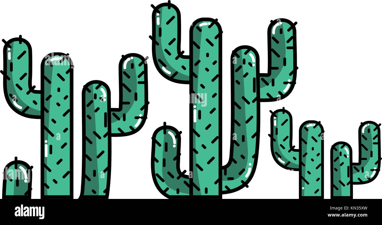 tropical natural cactus plants design Stock Vector Image & Art - Alamy