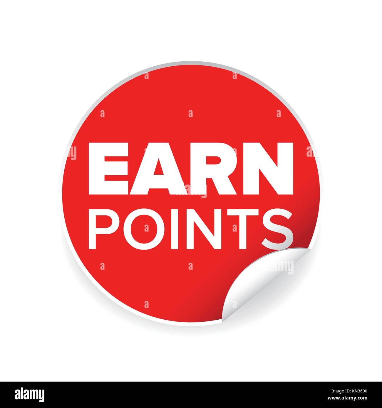 Earn points sign label tag Stock Vector