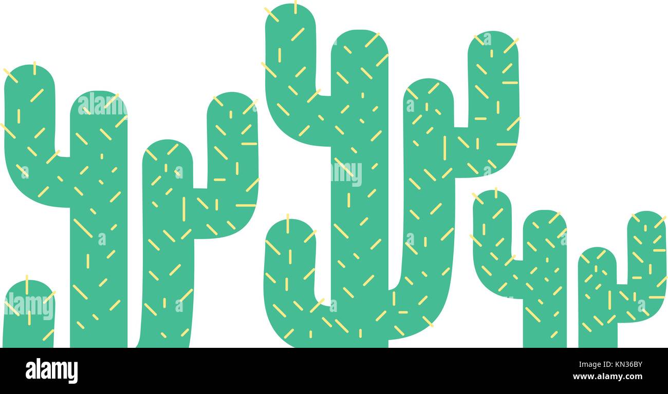 colorful tropical natural cactus plants design Stock Vector Image & Art ...