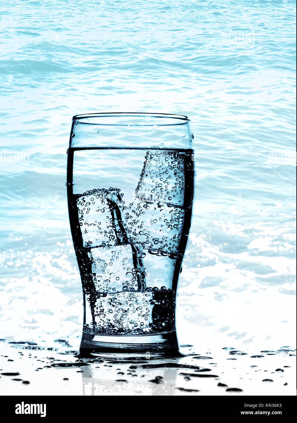 Glass of very cold water Stock Photo - Alamy