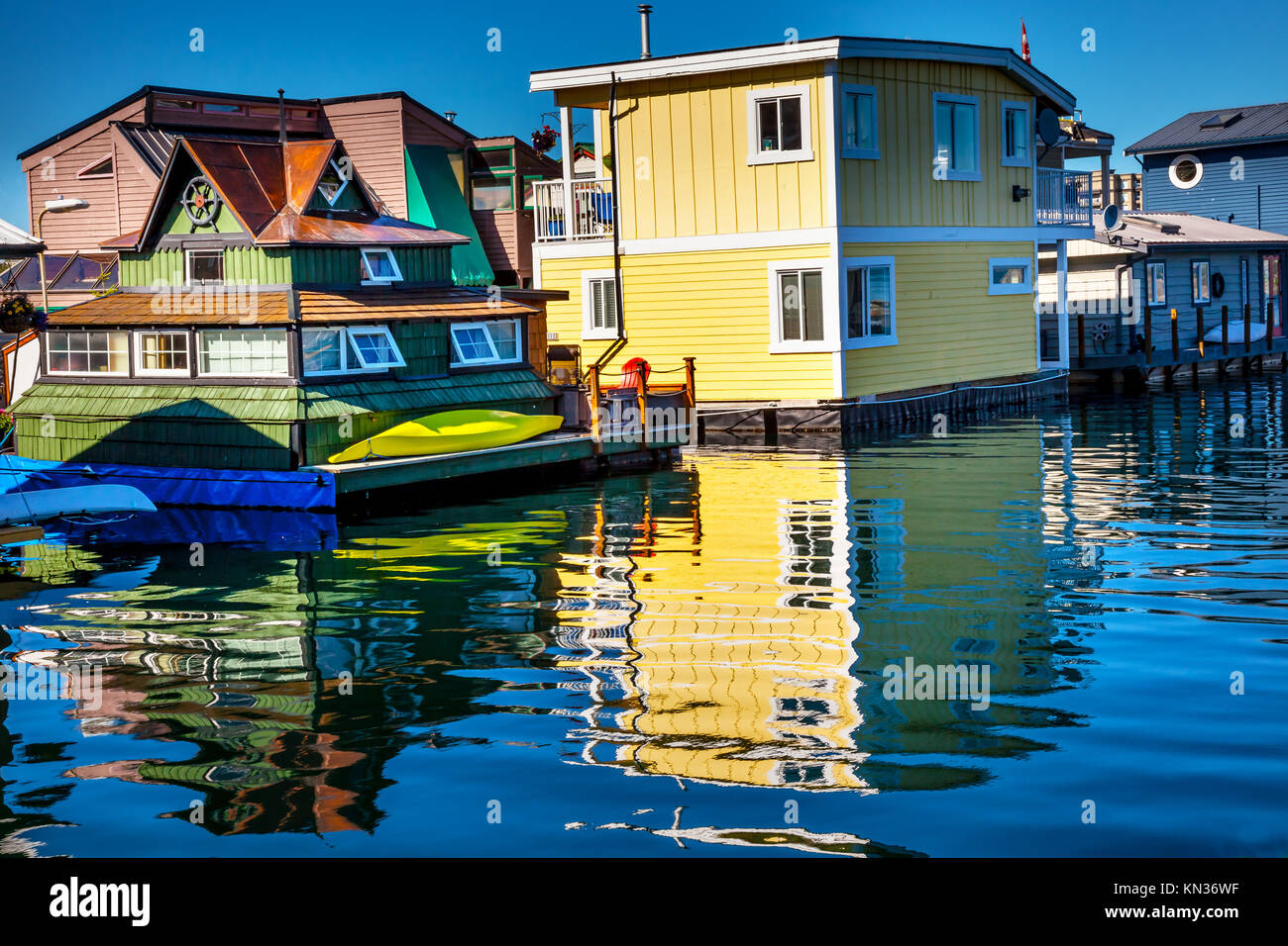 Floating Home Village Yellow Brown Houseboats Fisherman's Wharf