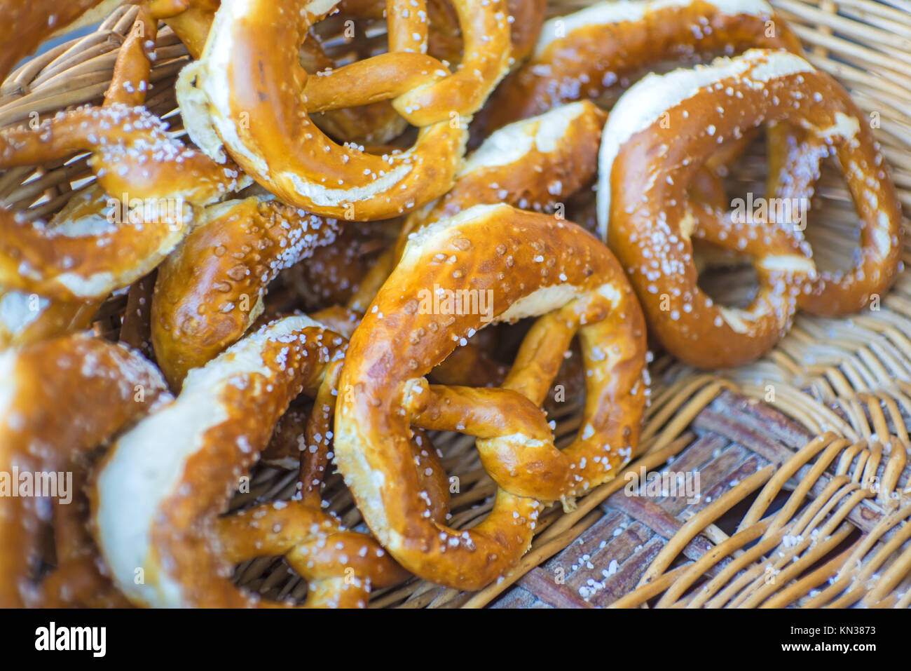 Pretzel on a market Stock Photo Alamy