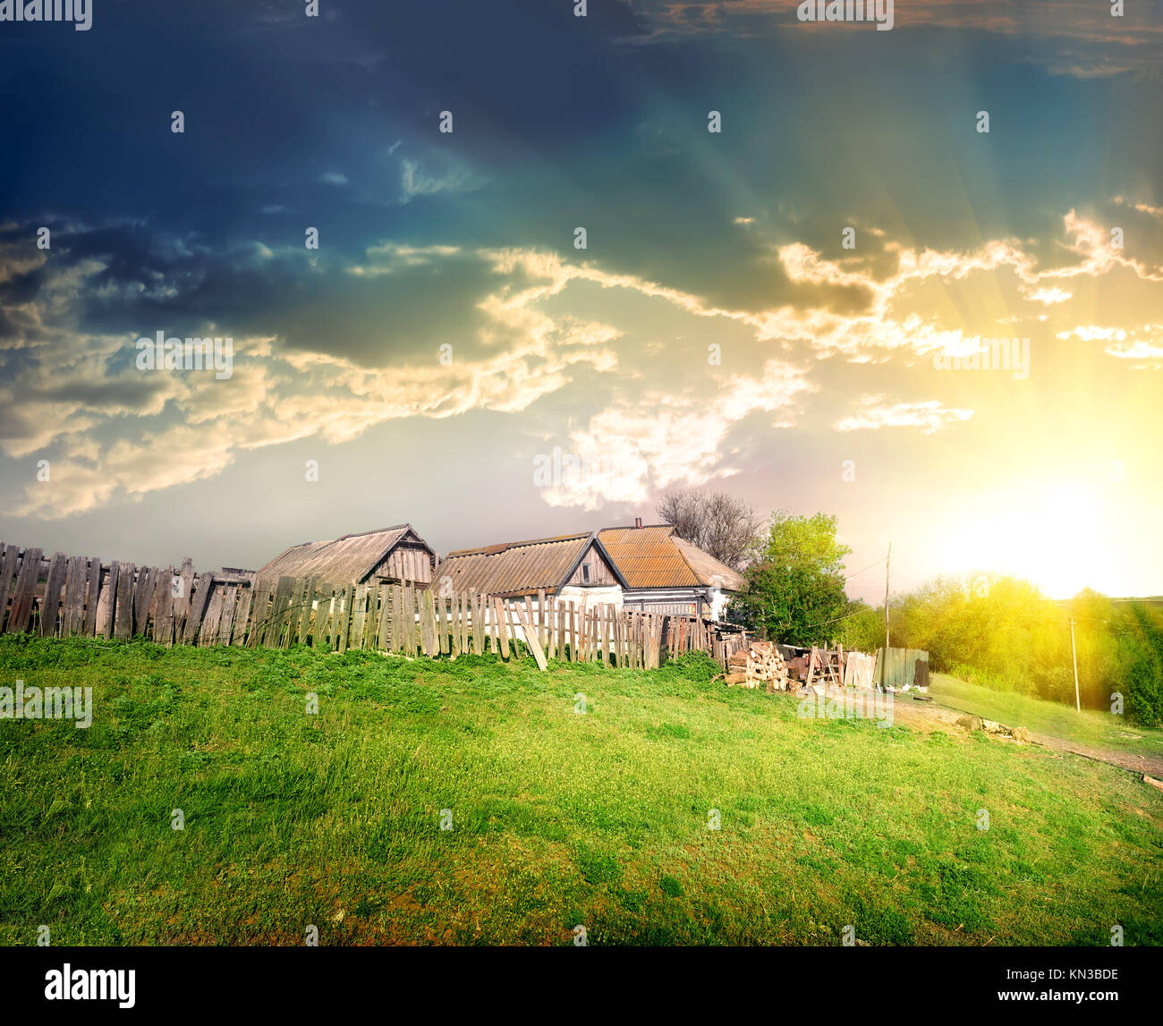 Village background hi-res stock photography and images - Alamy